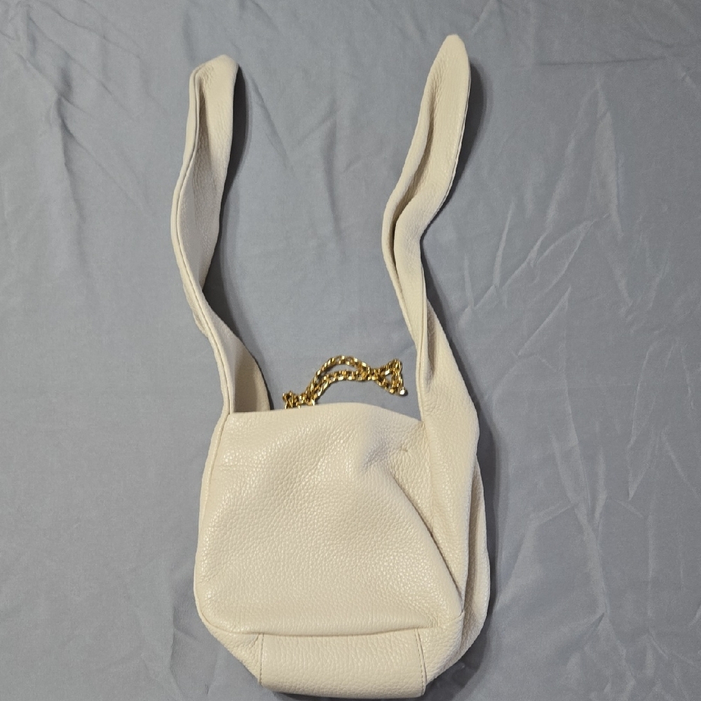 Cuyana Cream Mini Bow Bag